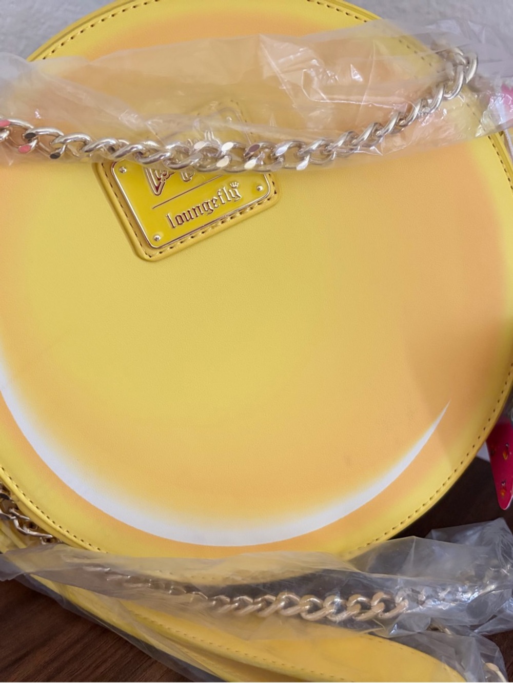 Yellow Rainbow Smiley Face Crossbody Bag - Unbranded - Picture 3 of 4